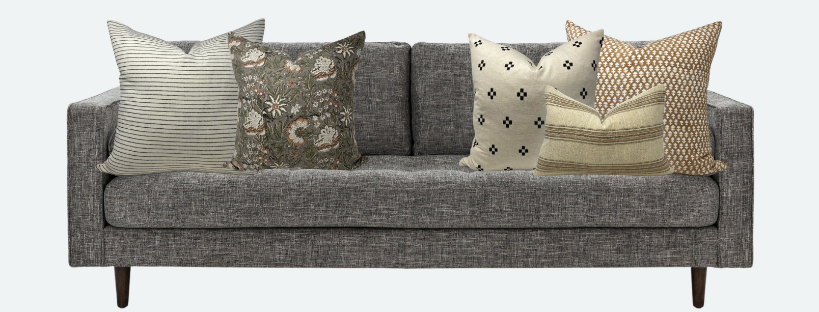 5 Pillow Combinations for a Dark Grey Couch – EVERAND