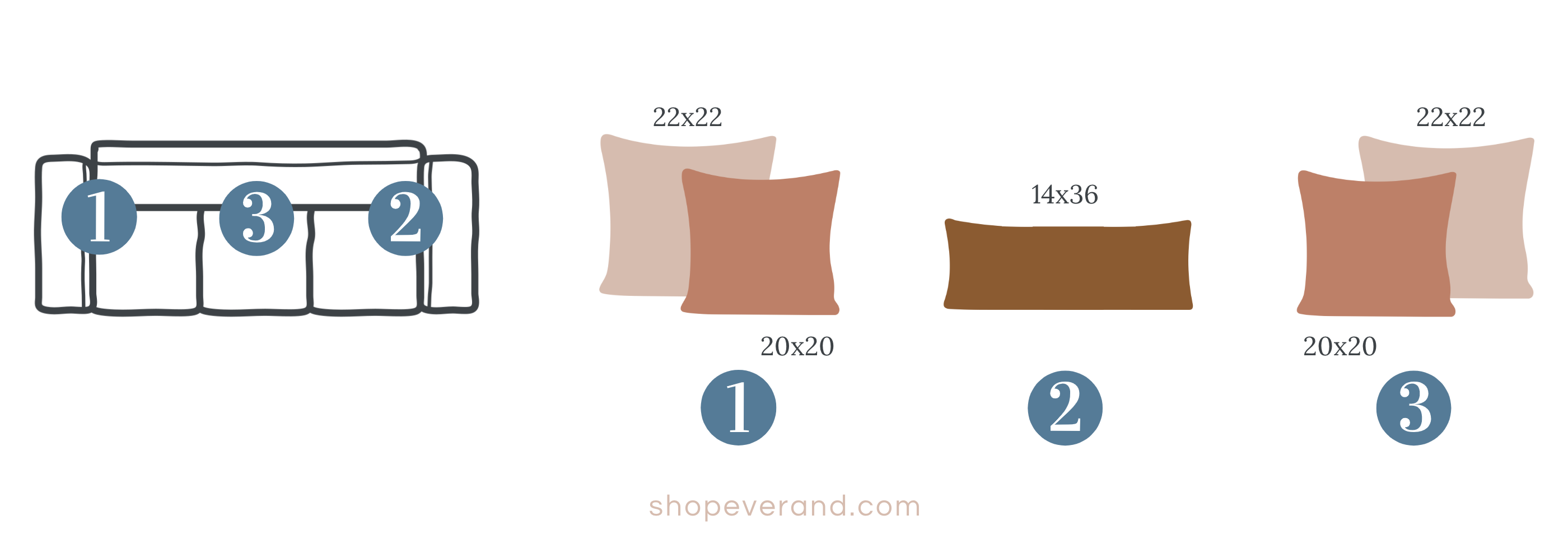 Everand throw pillow combinations for large sofas