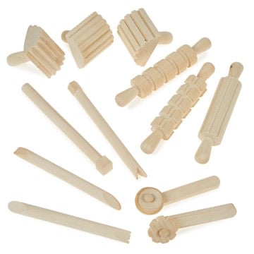 playdough wooden tools