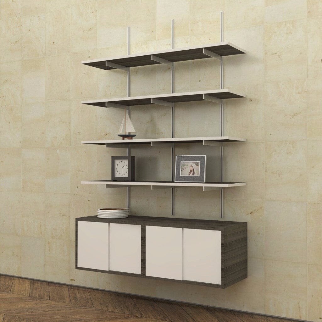 Sale Item Wall Mounted Shelves With Sliding Door Cabinets Modern Shelving