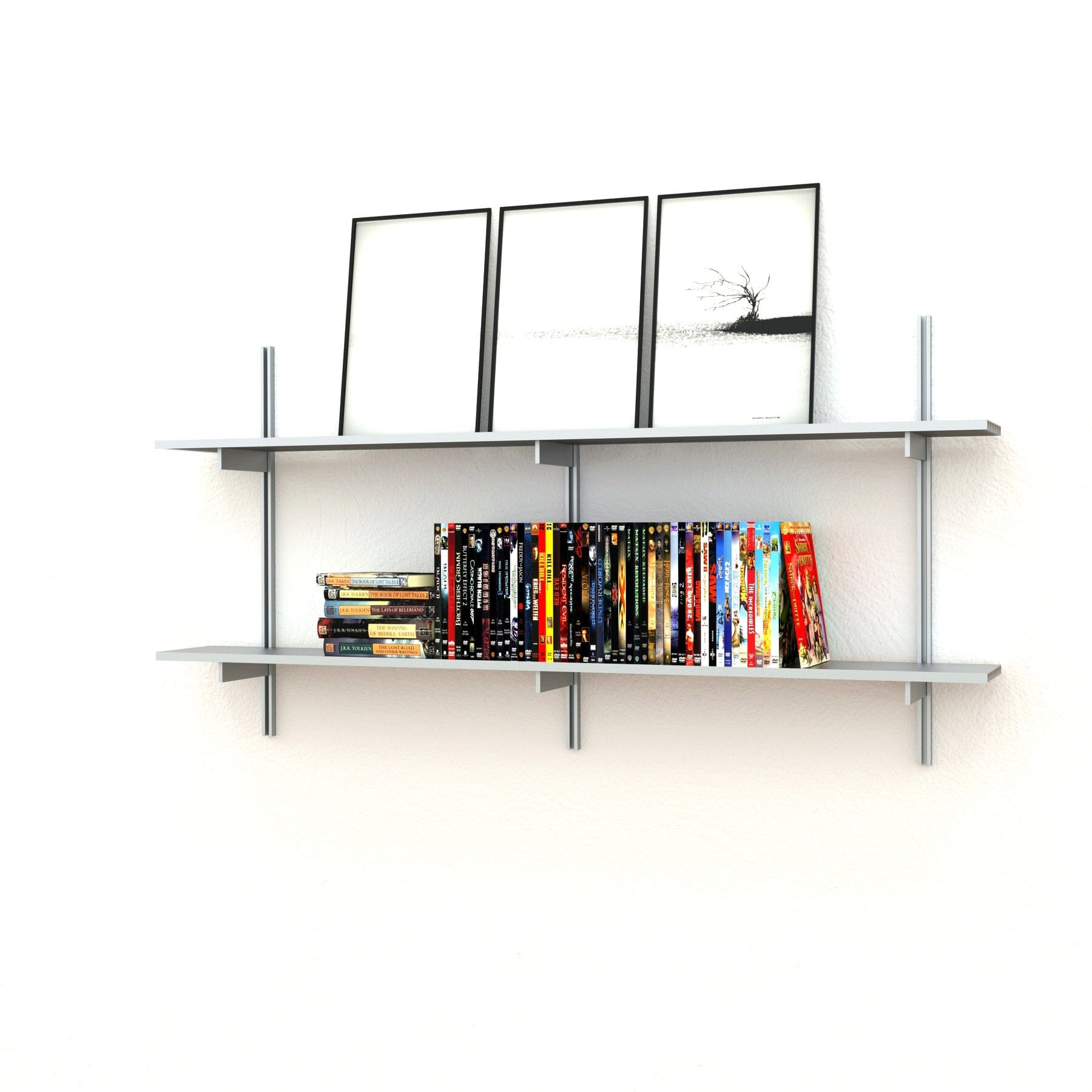 Wall Mounted Shelving Units - 2 Shelf Aluminum – Modern Shelving