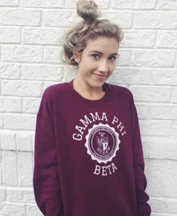 crest crew neck sweatshirt