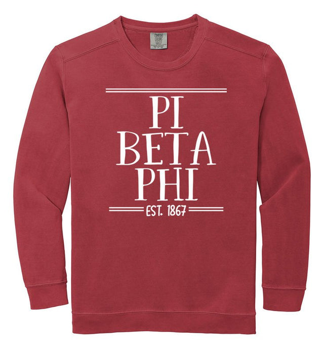 pi beta phi comfort colors sweatshirt