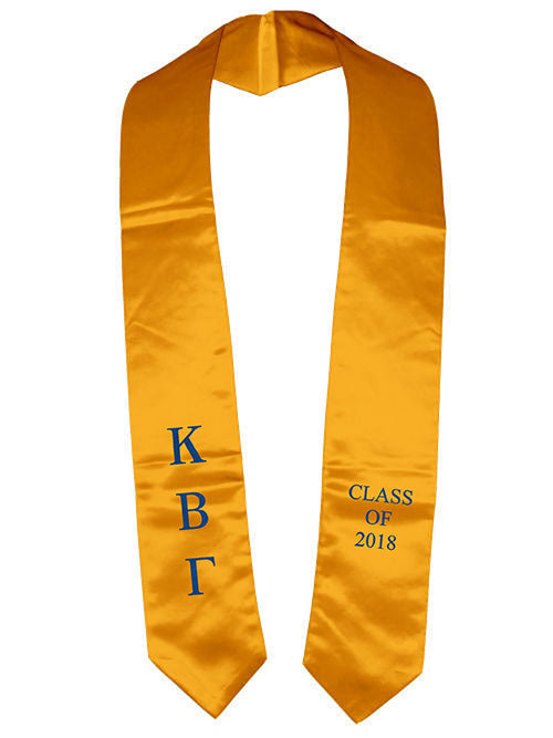 Classic Colors Embroidered Grad Stole — GreekU