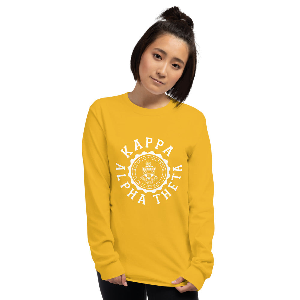 Kappa Alpha Theta Crest Long Sleeve Shirt - GreekU product image