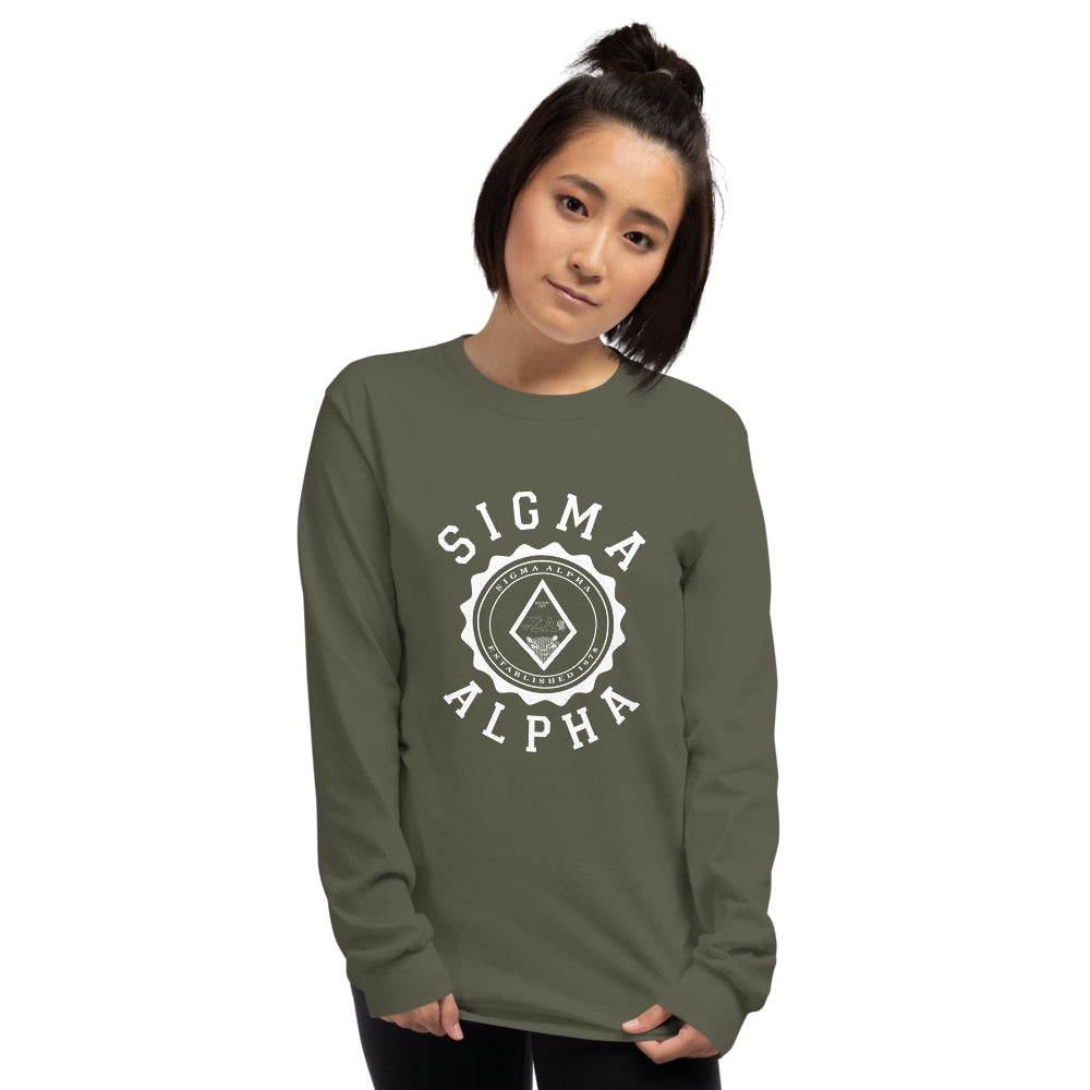 Sigma Alpha Crest Long Sleeve Shirt - GreekU product image