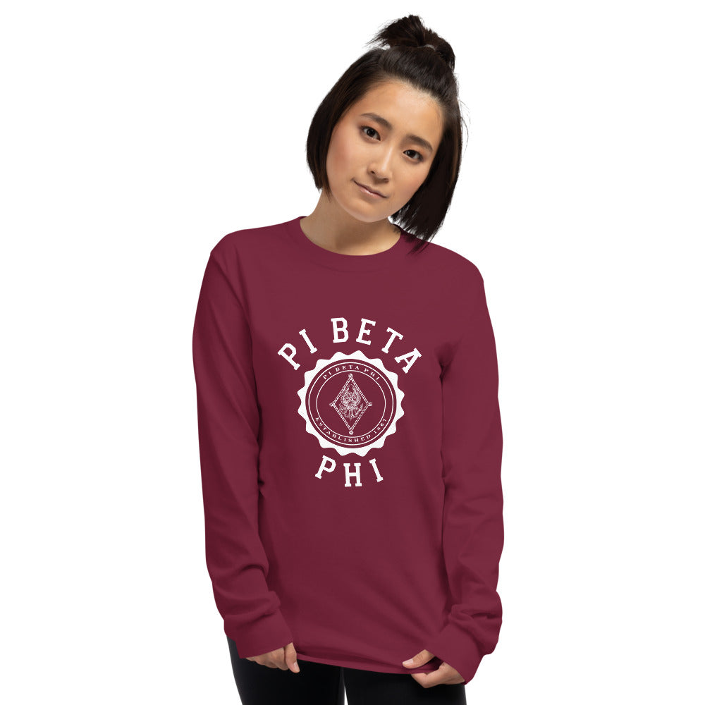 Pi Beta Phi Crest Long Sleeve Shirt - GreekU product image