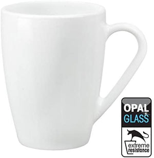 white glass mugs