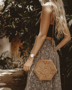 Round Sling Crossbody Bag For Women Beautiful Printed Vegan