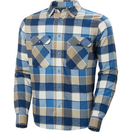 Helly Hansen Men's Lokka Organic Flannel LS Shirt Pebble Plaid