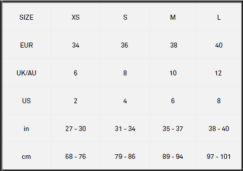 Women S Underpants Size Chart