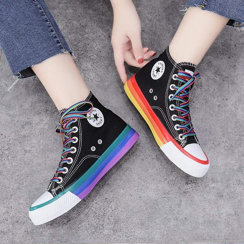 fashionable high top sneakers