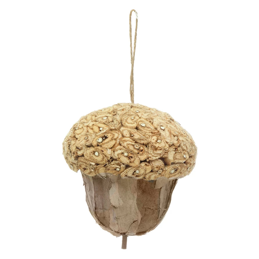 Jujube Bark Acorn Ornament