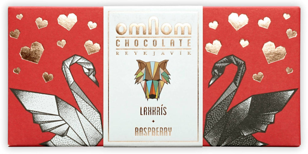 Omnom Lakkris + Raspberry Chocolate Bar