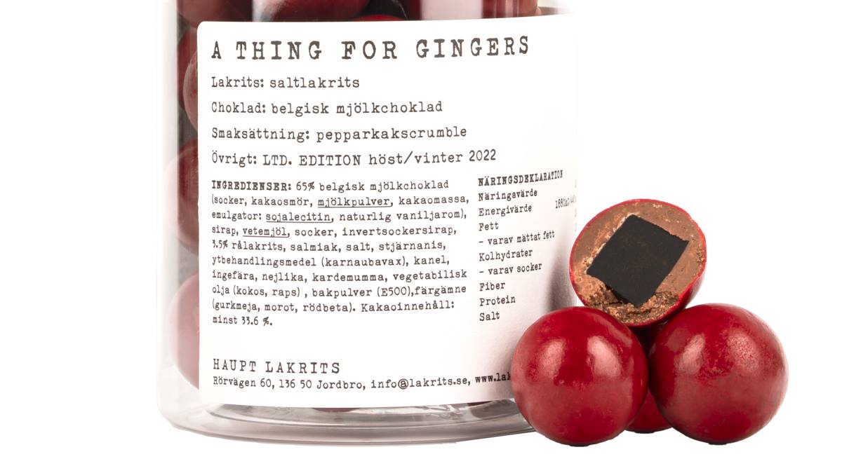 A Thing For Gingers - Haupt Lakrits Christmas limited edition - Premium Swedish Liquorice