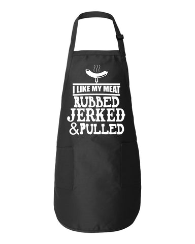 I Like My Butt Rubbed And My Pork Pulled Funny Kitchen Apron BBQ Funny –  Freedomtees USA