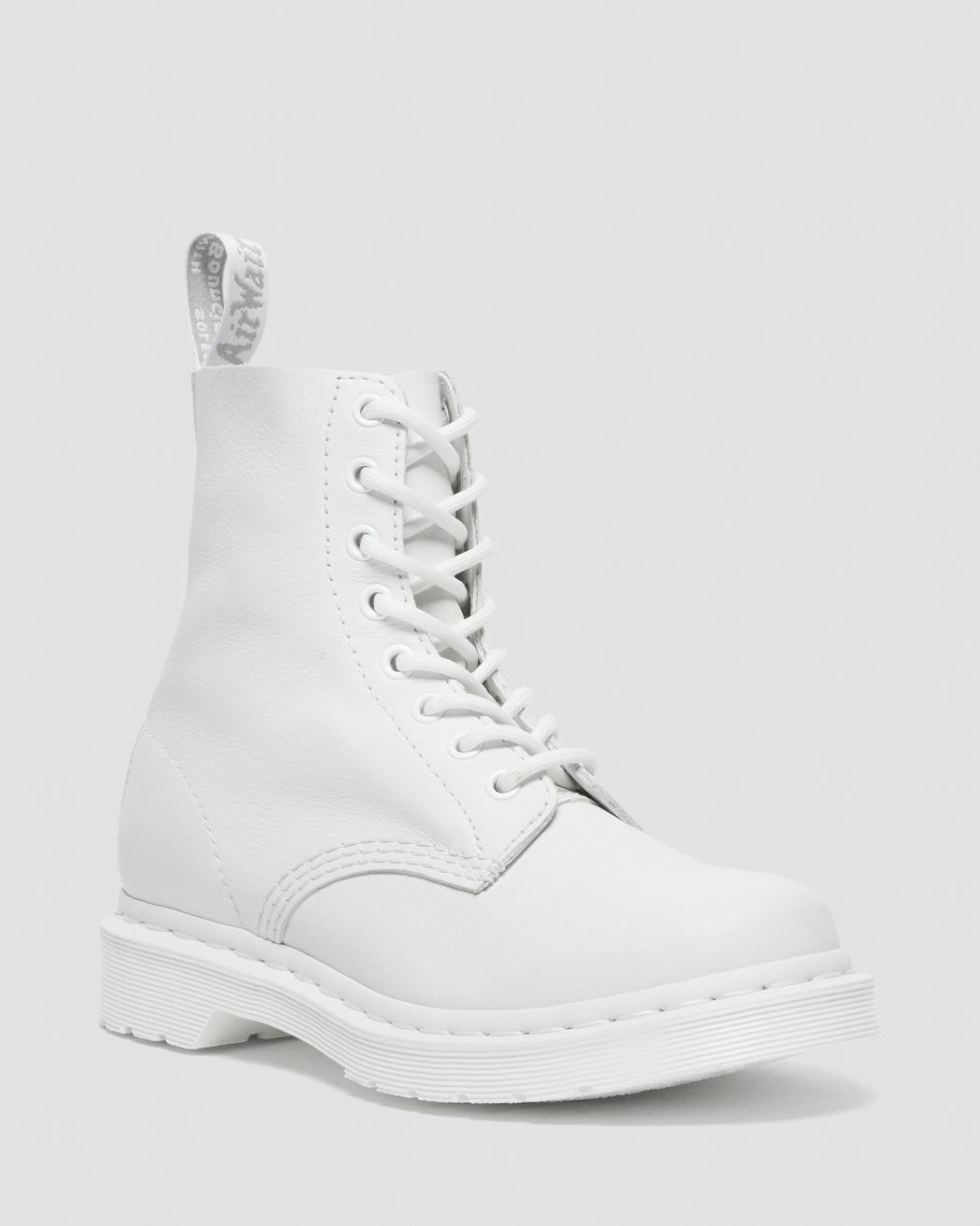 white mono dr martens