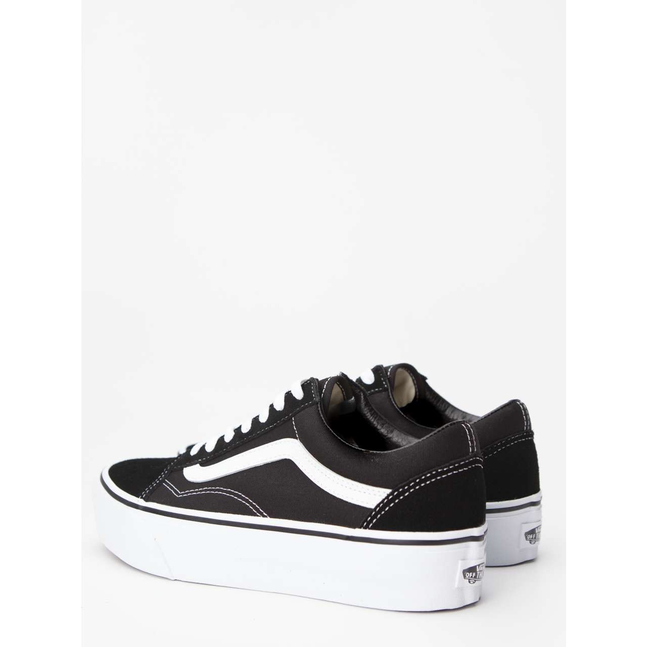 vans platform sneakers black