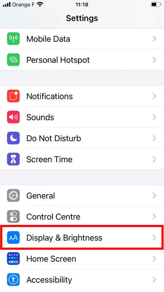 How to turn off blue light on iphone with night shift step 2