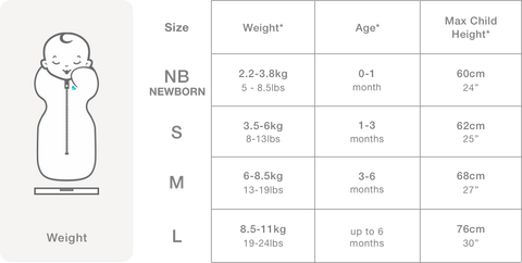 Love To Dream Size Chart