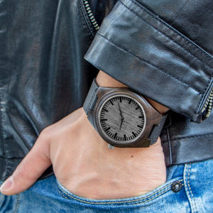 You Won't Have to Face All Your Problems Alone for Boyfriend Black Wooden Watch