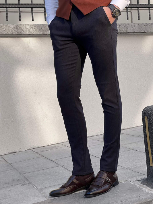 Kenz Navy Blue Pants for Men - Versatile & Stylish – HolloMen