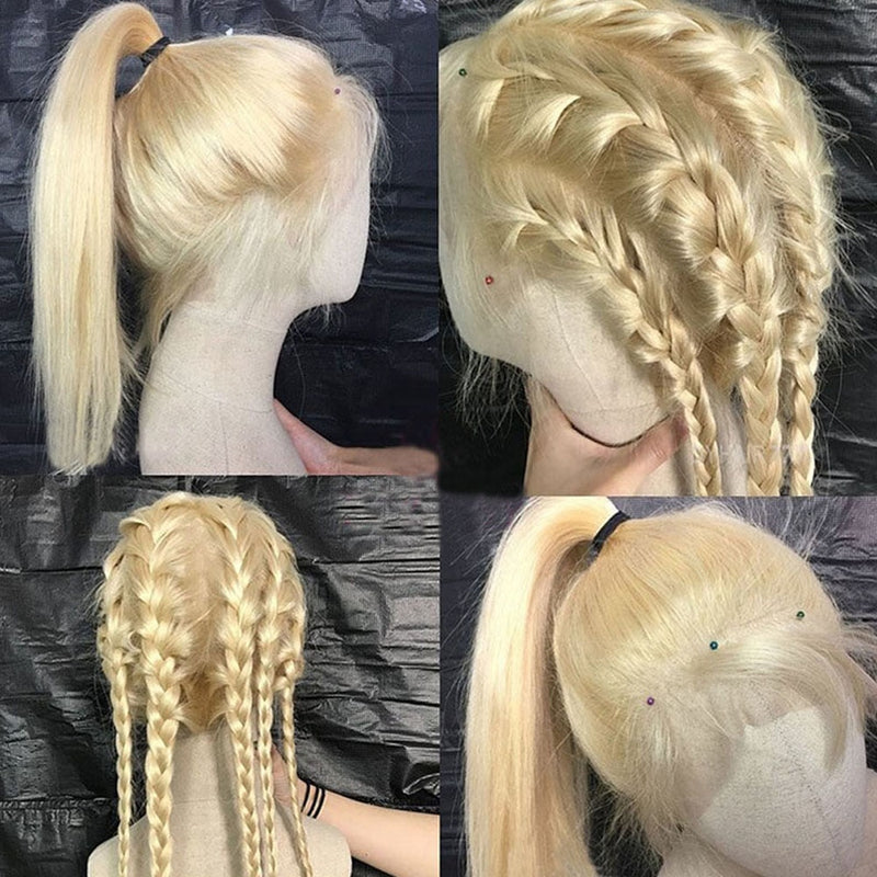 613 Full Lace Wig Human Hair Preplucked Full Lace Blonde Wig