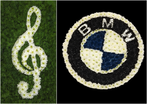 Logos made with flowers