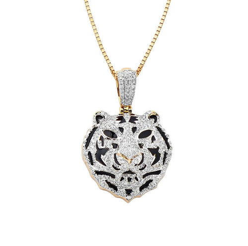 Tiger head pendant Silver Gold Print 3D model 3D printable | CGTrader