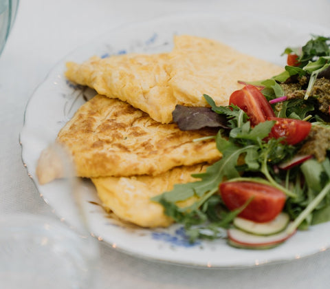 Butternut squash omelet