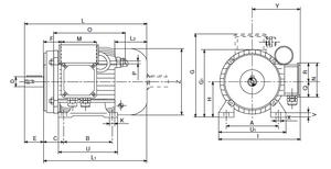 Carpanelli MM80a4 0.6Kw/0.8 Hp 110/230V/60Hz 1ph AC Metric Motor or Br ...