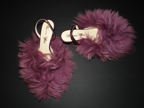 Sheep Heels In Grape Purple Western Affair