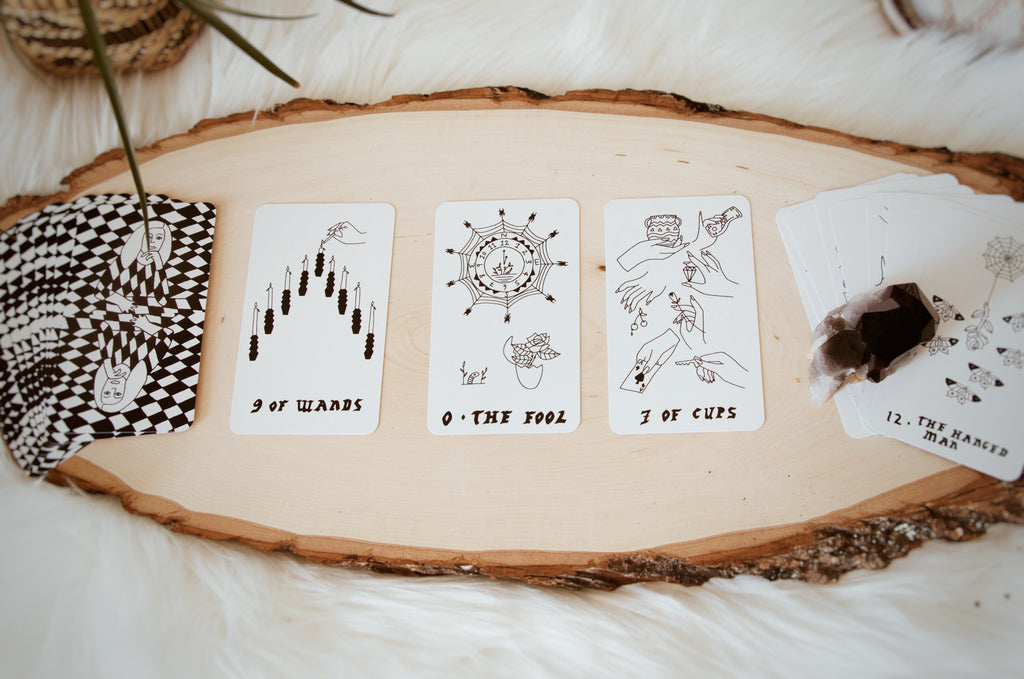 small spells | black and white tarot deck
