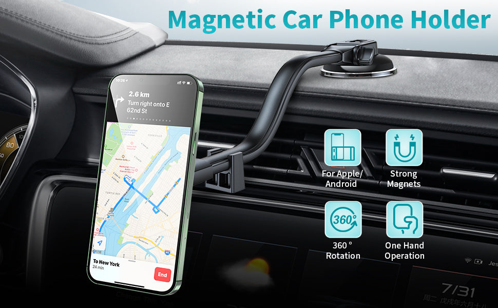 APPS2Car Magnetic Phone Car Mount for iPhone 13/12 Series/Magsafe