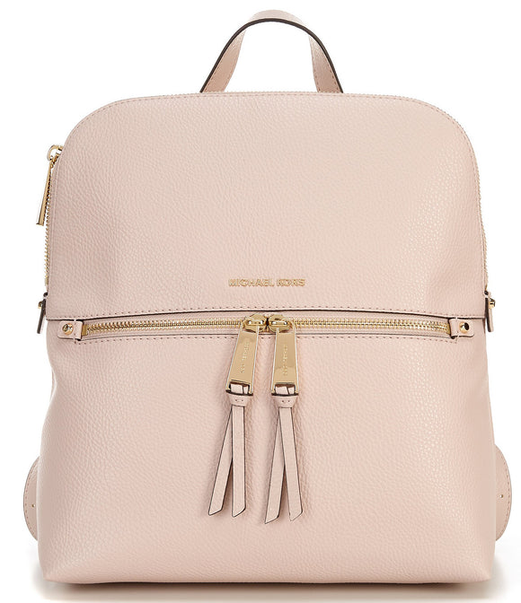 Michael Kors Rhea Slim Pebble Leather Backpack Bag, 