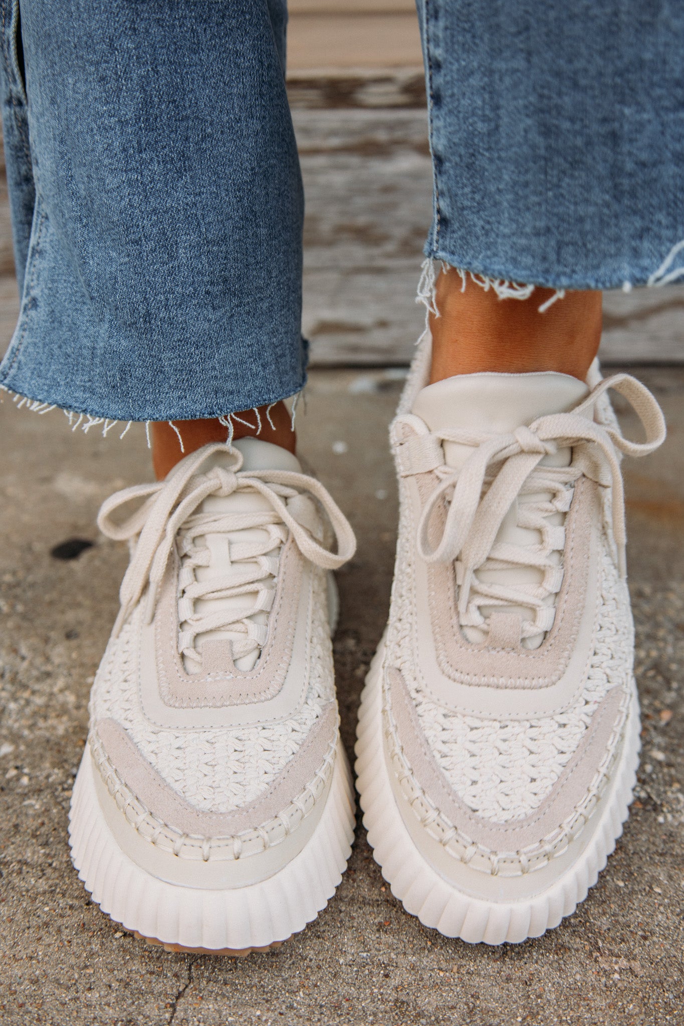 Dolce Vita: Dolen Sneakers - Sandstone Knit – Sincerely Yours