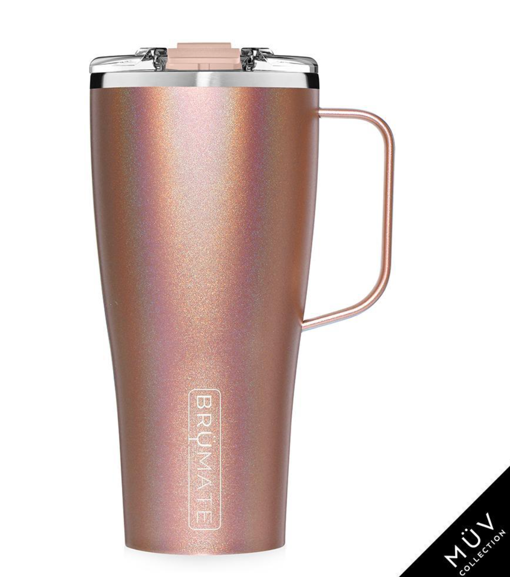 Brumate Toddy Xl 32oz Insulated Coffee Mug Glitter Rose Gold Sincerely Yours