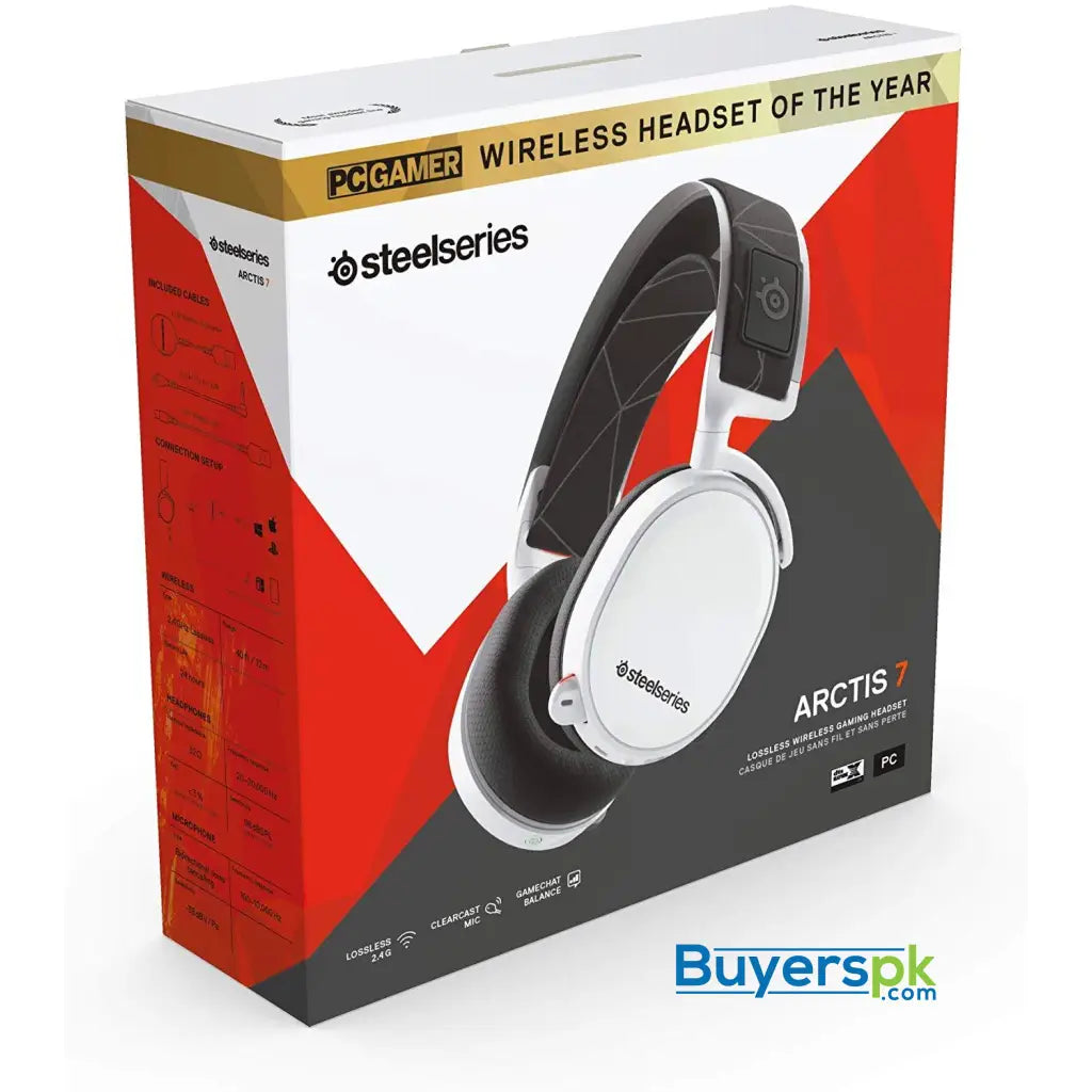 Steelseries Arctis 7 - Lossless Wireless Gaming Headset White (2019 Edition)