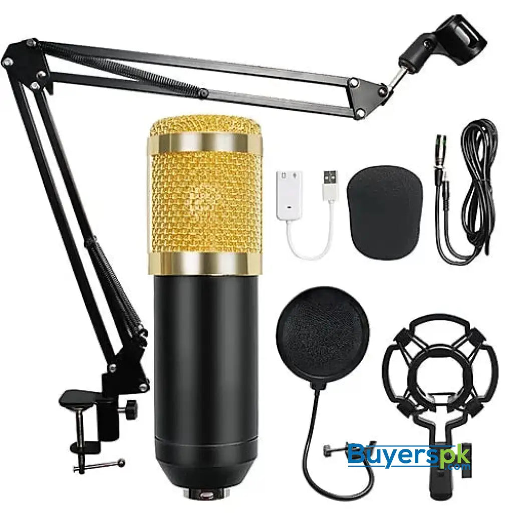 Studio Microphone BM800 Condenser Microphone Kit Price in Pakistan |  BuyersPK – 