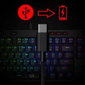 Redragon K596 Vishnu 2.4g Wireless/wired Rgb Mechanical Gaming Keyboard