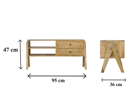 Bien-aise, une petite table TV en bois pour votre salon ou chambre à coucher.