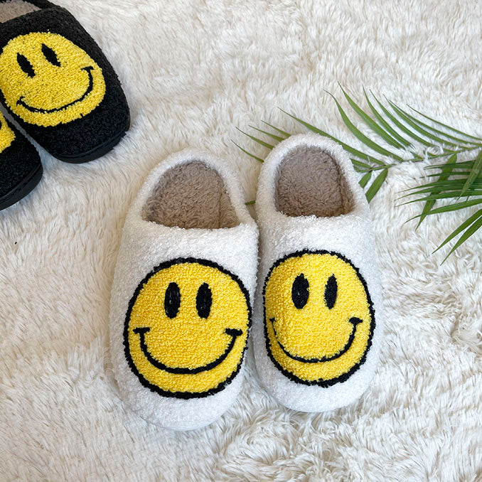 smiley face slippers