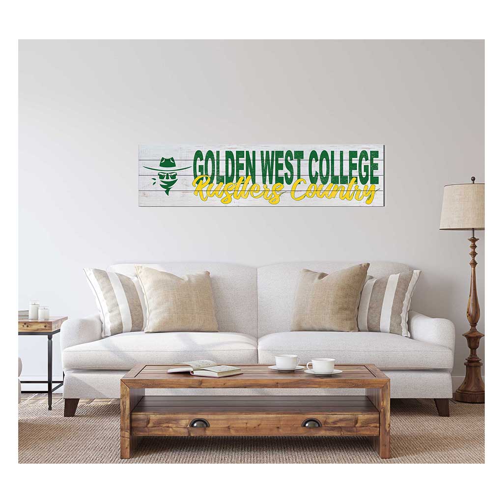 40x10 Sign With Logo Golden West Coast College Rustlers
