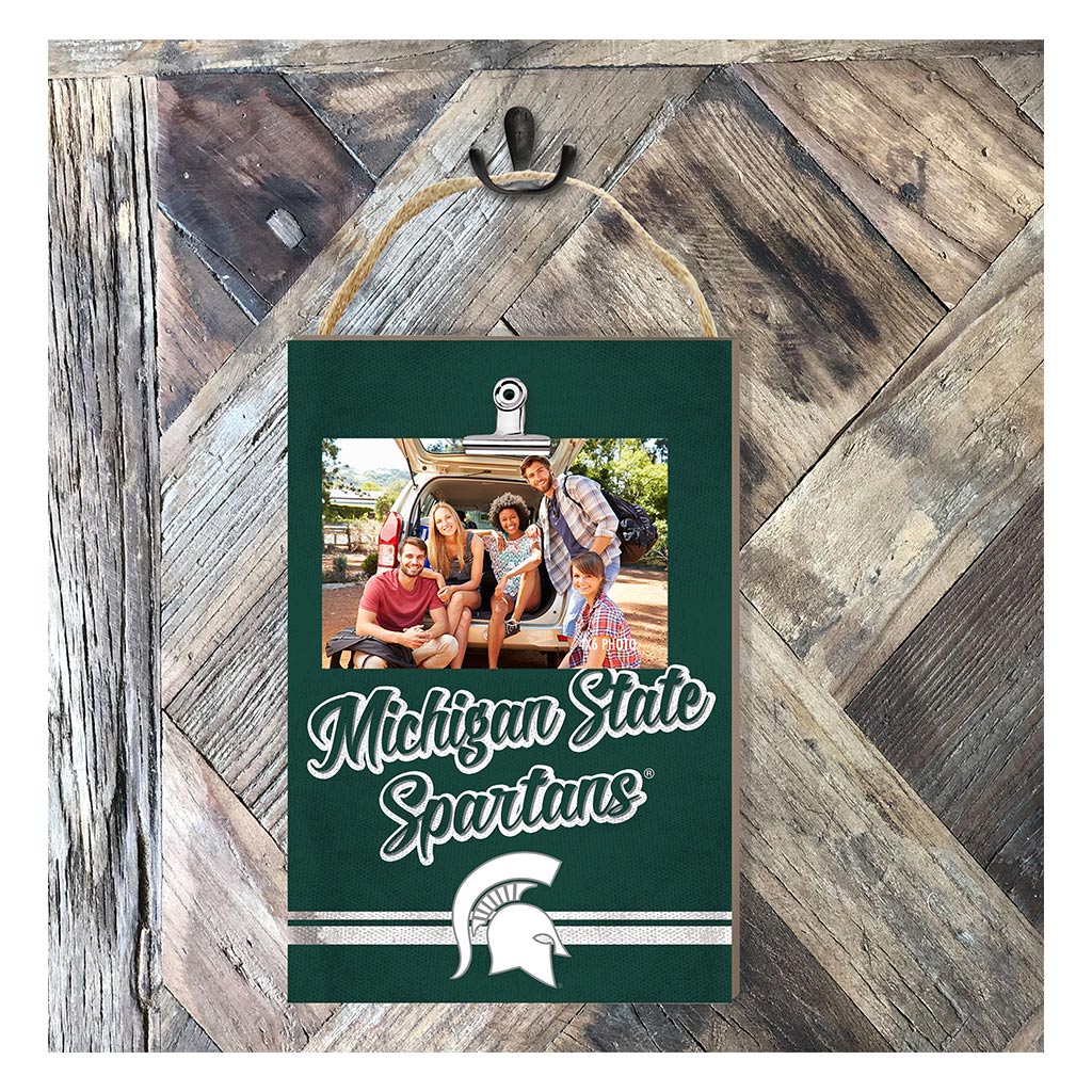 Hanging Clip Photo Frame Colored Logo Michigan State Spartans
