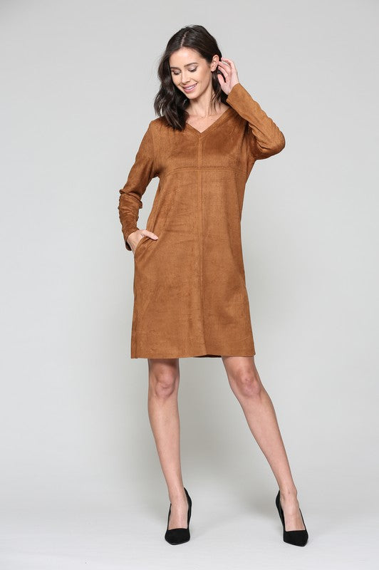 宅急便は割引特典対象！ UNITED ARROWS 6(ROKU) SUEDE APRON DRESS