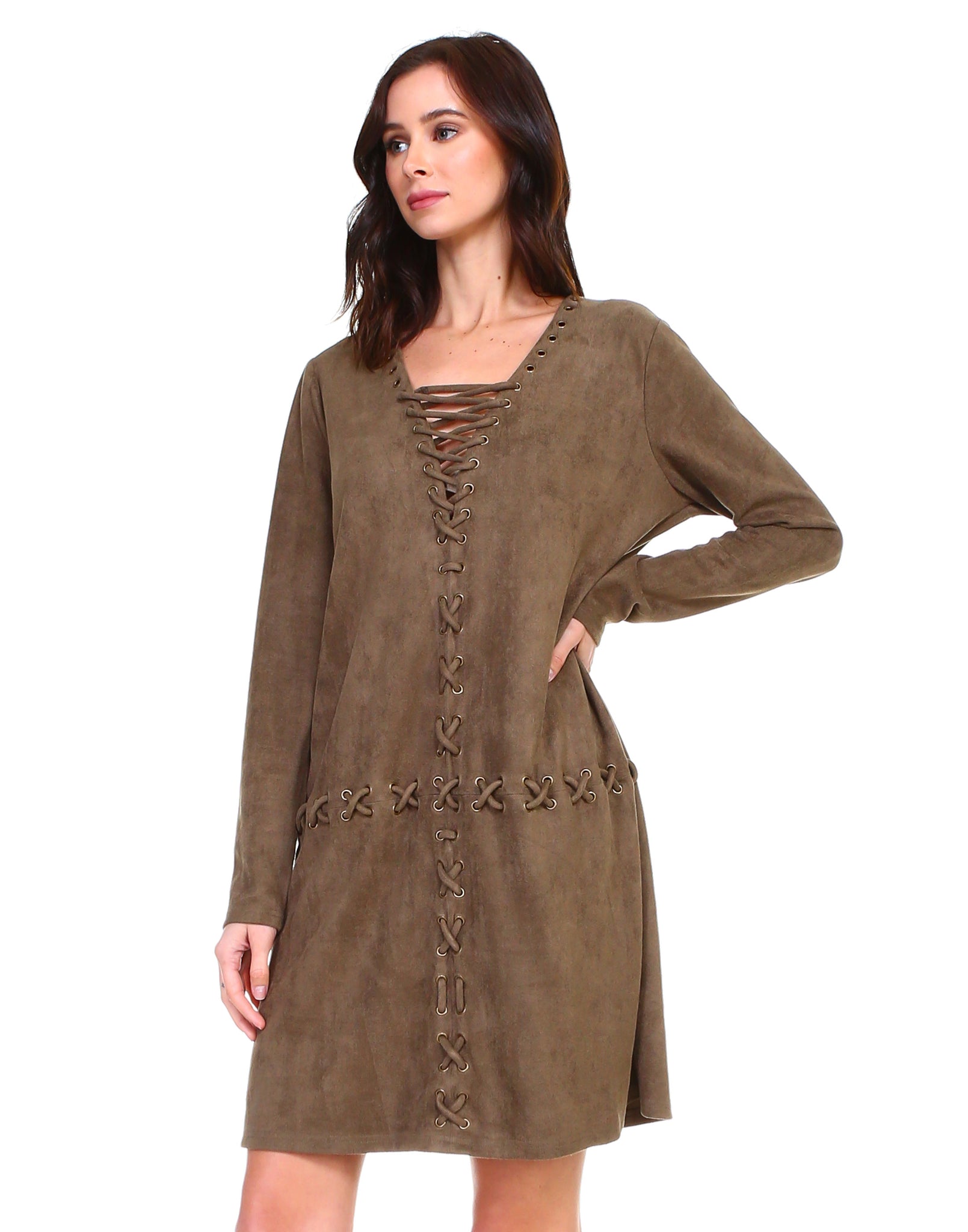 suede tunic dress