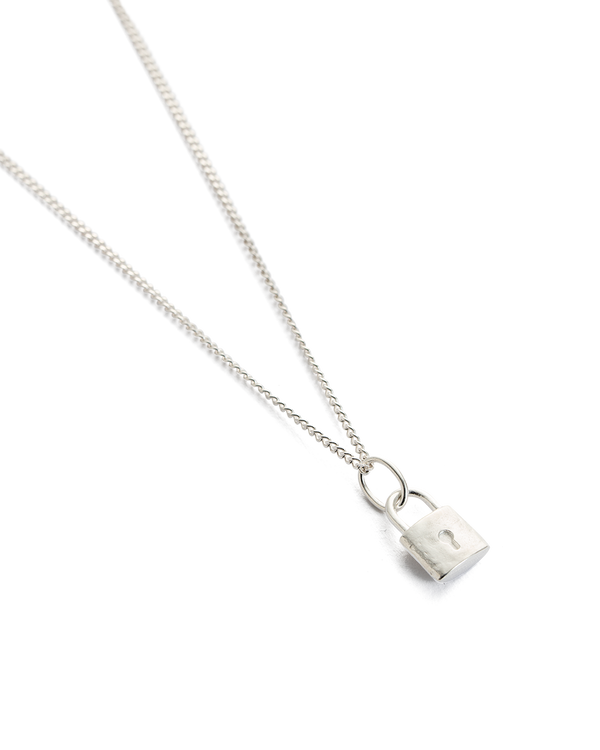 Petite Lock Necklace Silver