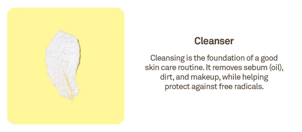 Cleanser: Cleansing is the foundation of a good skin care routine.