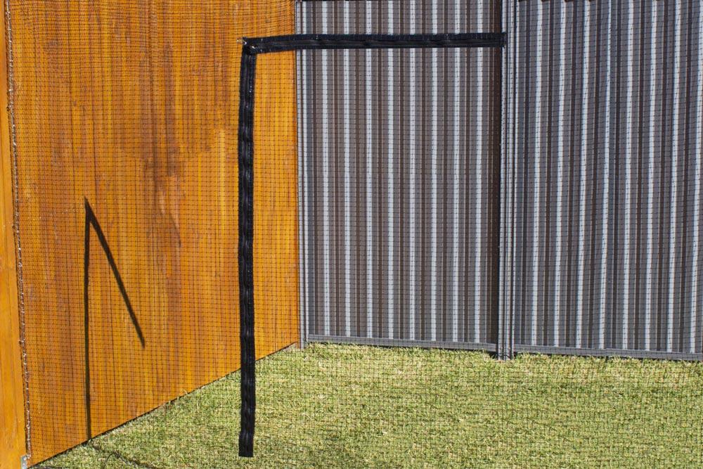 Stainless Steel Complete Wall Net with F-Zipper (11'4" x 11'4" Netting) - Black - Catnetting product image