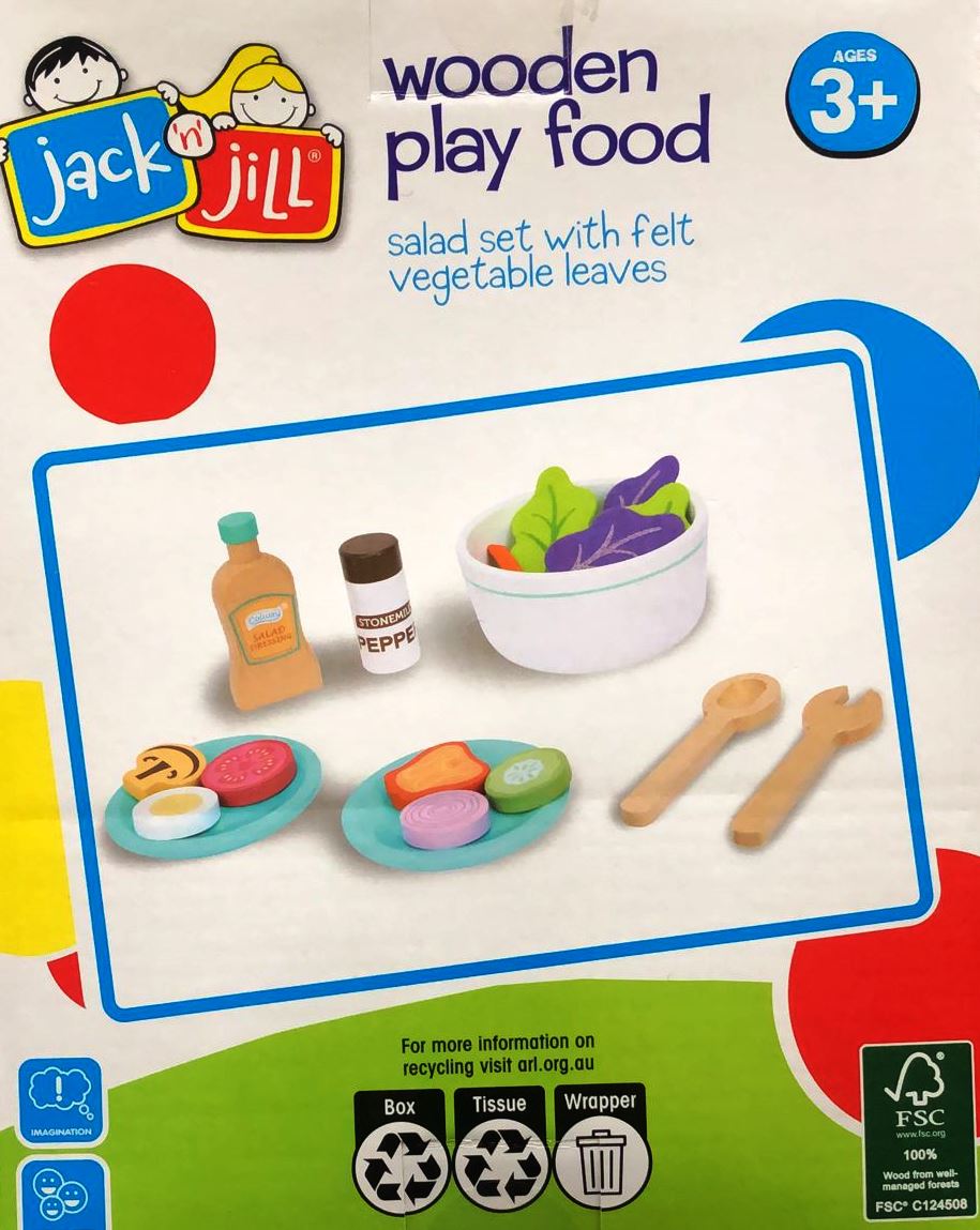 jack and jill wooden play food